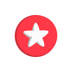 Cute star vector icon. Flat design cartoon style.