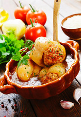Stuffed paprika with meat