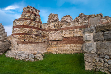 City Walls of Old Nessebar (Nesebar), Burgas Province, on Bulgaria&rsquo;s Black Sea coast. A UNESCO World Heritage Site