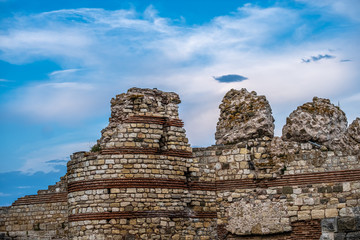 City Walls of Old Nessebar (Nesebar), Burgas Province, on Bulgaria&rsquo;s Black Sea coast. A UNESCO World Heritage Site