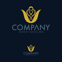 Fototapeta premium Creative Floral, Tulip Logo Template