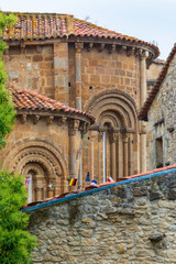 Fototapeta premium Colegiata Santillana del Mar (Cantabria - Spain). Romanesque art of the twelfth century. Santiago's road