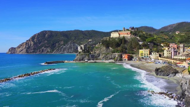 Summer view of Monterosso, Cinque Terre, Italy