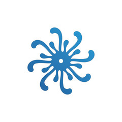 Fototapeta na wymiar Waves beach logo and blue symbols template icons app