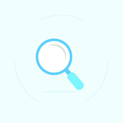 Search magnifying glass flat icon for apps and websites 