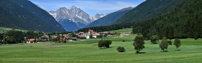 Alpine landscape: Village of Rasun di Sotto (Bolzano) in 