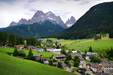 Fototapeta na wymiar Landscape of Sesto-Sexten during summer season. Val Pusteria, Dolomites. South Tyrol in Italy.