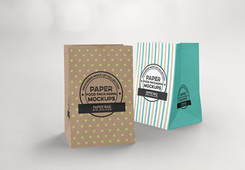 Paper Grocery Bags Mockup