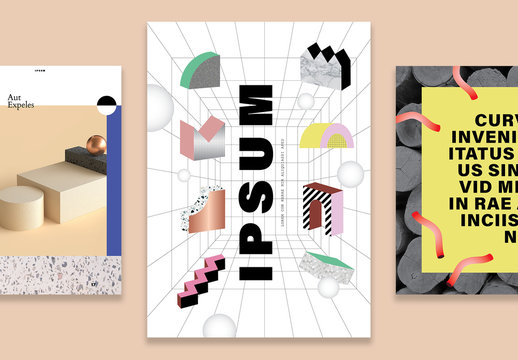 Memphis Design-Inspired Magazine Layout