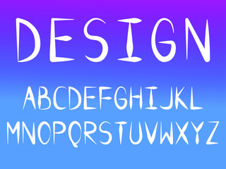 EPS 10 vector. Good font made in hand written style.