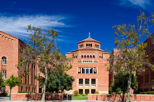 Powell Library on the campus of UCLA.