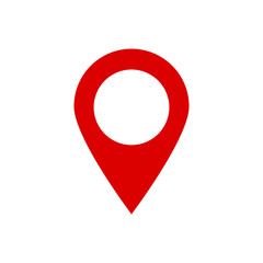 Location icon for map. Vector pointer on isolated background. Pin icon position.Red location symbol. vector isolated