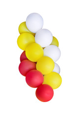 Air balloons on white background