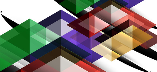 Colorful repeating triangles modern geometric in contemporary style on white background. Abstract geometric shape. Modern stylish texture