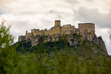 Fototapeta na wymiar A stone castle on the hill. Spis Castle, Slovakia_6