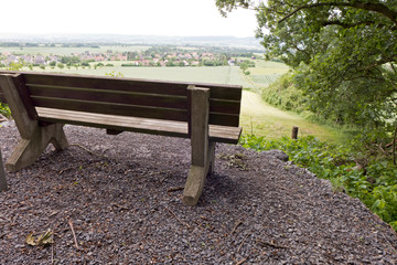 Wanderung im Weserbergland mit herrlichen Ausblicken über das Wesertal. Hier in Richtung...