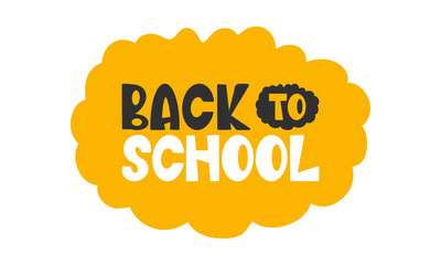 Back to School. First day in September. Handwritten vector lettering. Unique hand drawn nursery poster. Cute phrase. Ink brush calligraphy. Scandinavian style font. Poster, card, banner, t-shirt