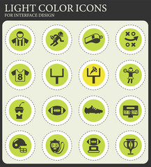 american football icon set
