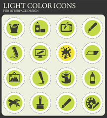 Fototapeta premium art icon set