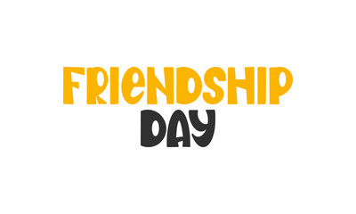 International Friendship Day in August. Friends love. Happy holiday, celebrated annual. Social unity. Forever together. Poster, greeting card, banner and background. Vector illustration