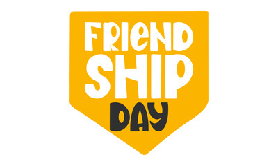 International Friendship Day in August. Friends love. Happy holiday, celebrated annual. Social unity. Forever together. Poster, greeting card, banner and background. Vector illustration
