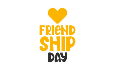 International Friendship Day in August. Friends love. Happy holiday, celebrated annual. Social unity. Forever together. Poster, greeting card, banner and background. Vector illustration