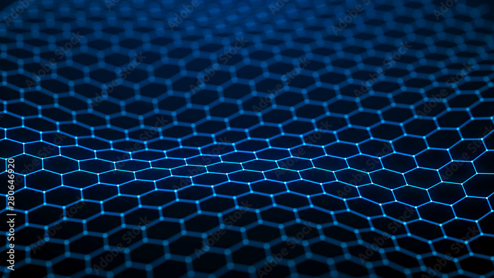Aufkleber futuristic hexagon background. abstract technology background. technology concept. big data.