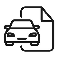 Obraz premium new car, car shop - minimal line web icon. simple vector illustration. concept for infographic, website or app.