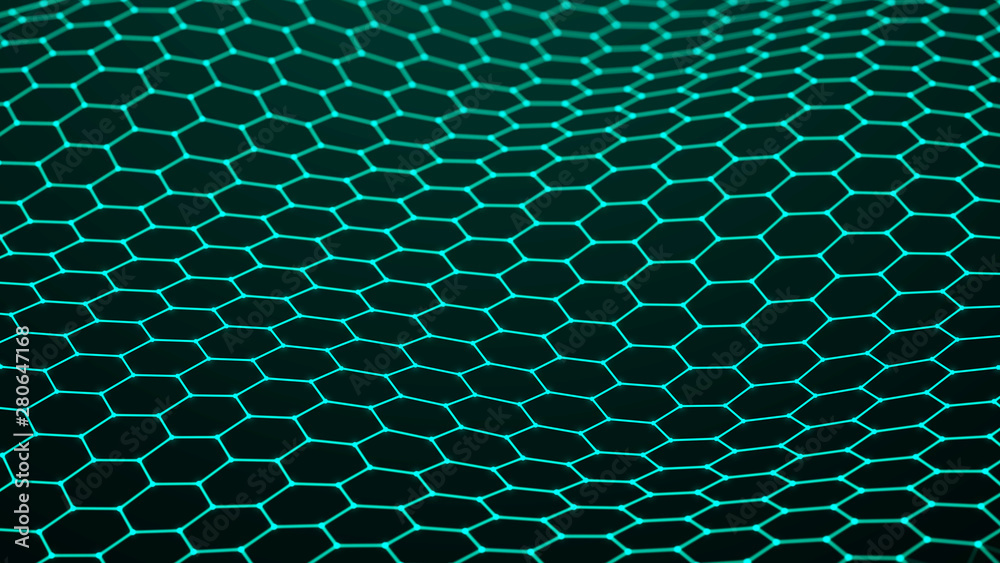 Poster futuristic hexagon background. abstract technology background. technology concept. big data.