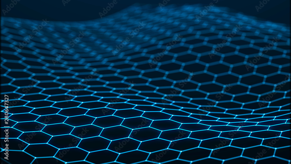 Poster futuristic hexagon background. abstract technology background. technology concept. big data.