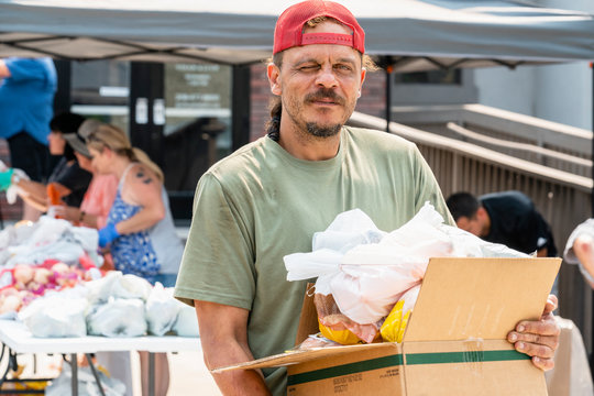 Monthly Food Pantry run by a community church