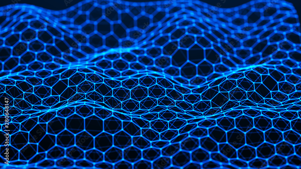 Poster futuristic hexagon background. abstract technology background. technology concept. big data.