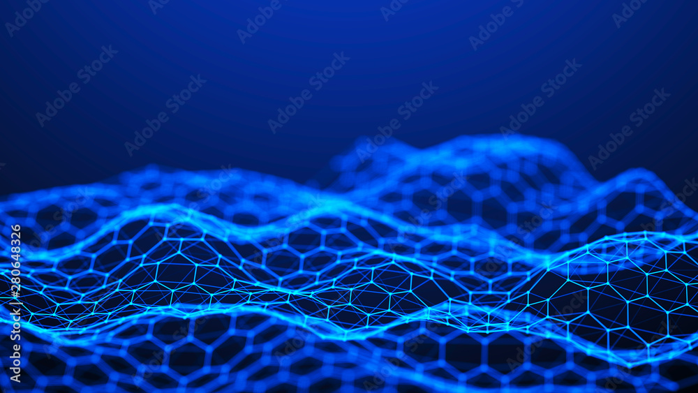 Aufkleber futuristic hexagon background. abstract technology background. technology concept. big data.