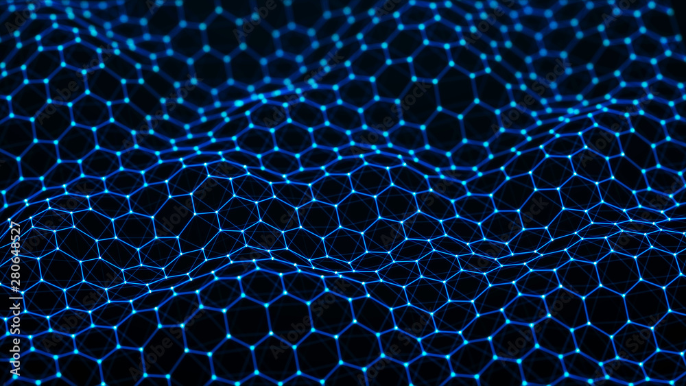 Poster futuristic hexagon background. abstract technology background. technology concept. big data.
