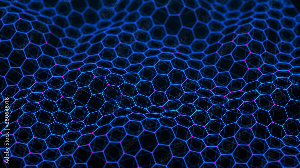 Poster futuristic hexagon background. abstract technology background. technology concept. big data.