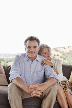Portrait of mature couple at home