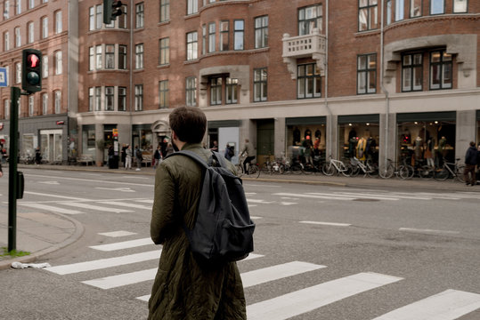 Man walking down the street