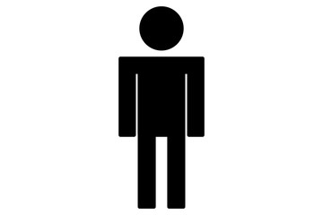 Person Icon isolated on white background. People symbol Vector illustration.