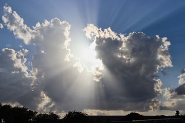 Sun rays through a cloud