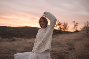 Bohemian girl in nature