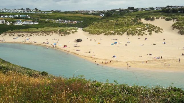 Gannel estuary and Crantock Beach