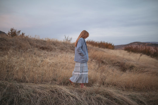 Bohemian girl in nature