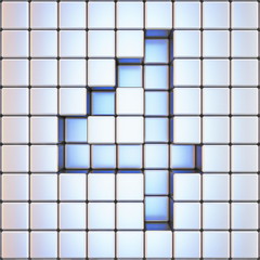 Cube grid Number 4 FOUR 3D