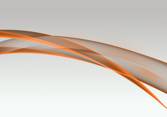 Abstract background waves. White, orange and grey abstract background for business card or wallpaper