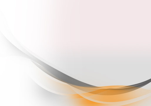 Fototapeta Abstract background waves. White, orange and grey abstract background for business card or wallpaper