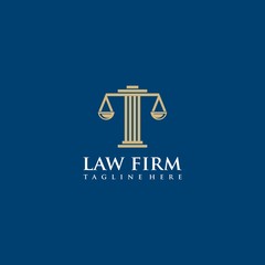 pilar law legal firm logo icon vector template