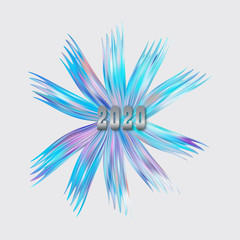 Modern colorful flow poster. Wave Liquid shape in black color background. Art design for your design project.