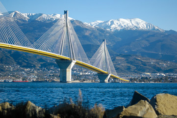 The biggest bridge of Greece at Rio-Antirio