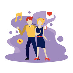 People and social media and network