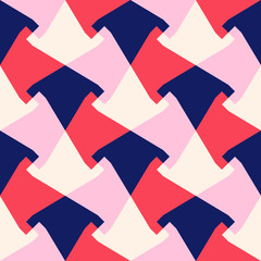 Seamless pink and blue retro abstract vintage pattern vector